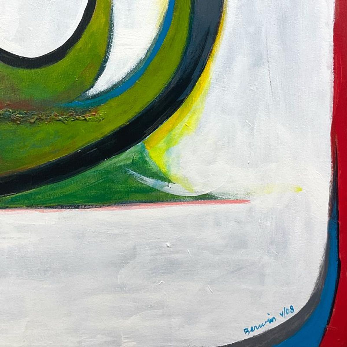 Milton Berwin (1925-2023), Original Painting on on Canvas (48" x 62"), Hand Signed with Letter of Authenticity.