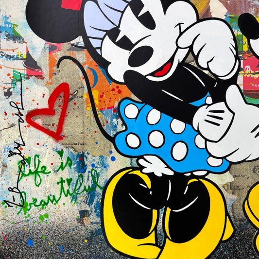 Mr. Brainwash, "Forever Yours" Framed Mixed Media Original, Hand Signed with Certificate of Authenticity.