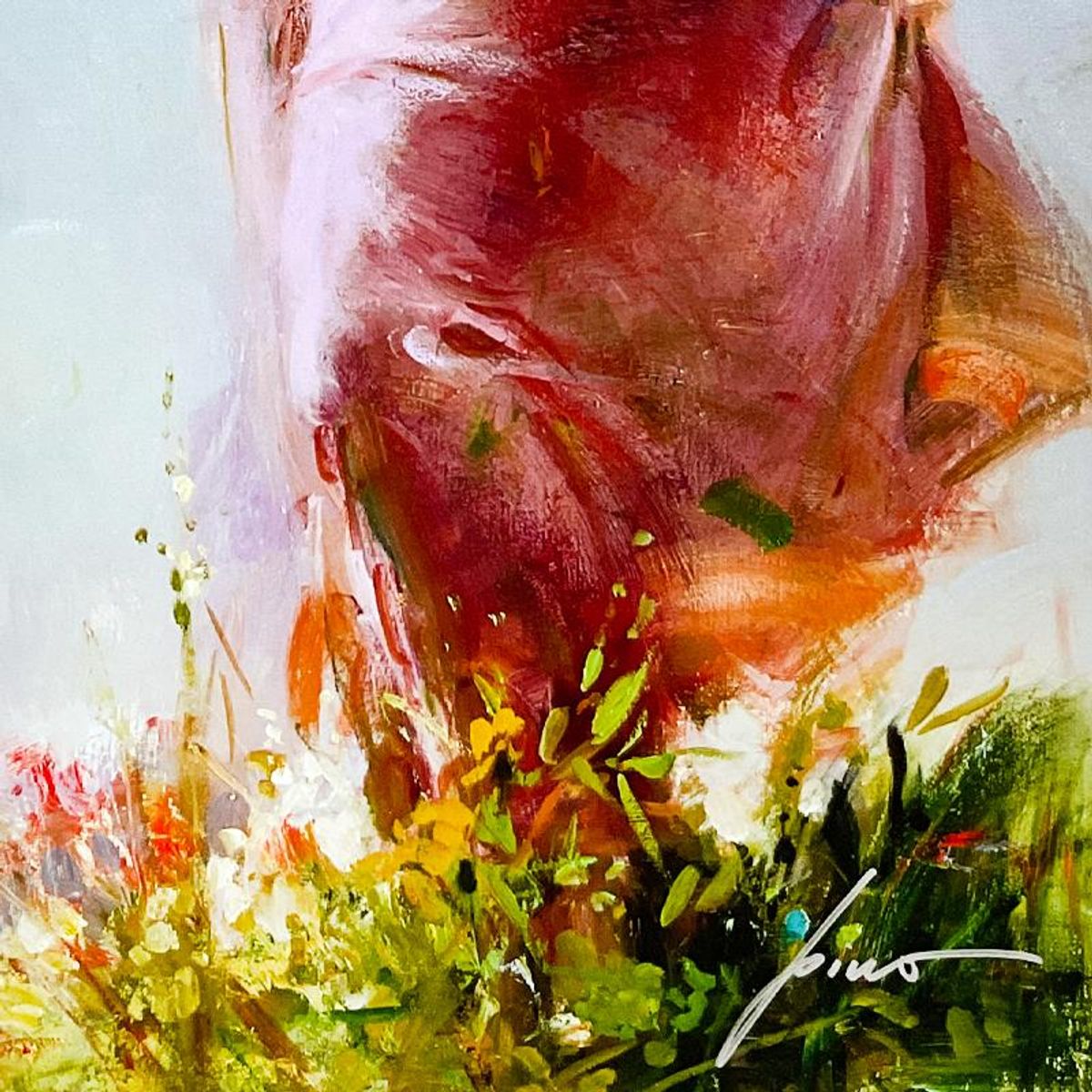 Pino (1939-2010), "Wind Swept" Limited Edition on Canvas, Numbered 29/295 and Hand Signed with Certificate of Authenticity.