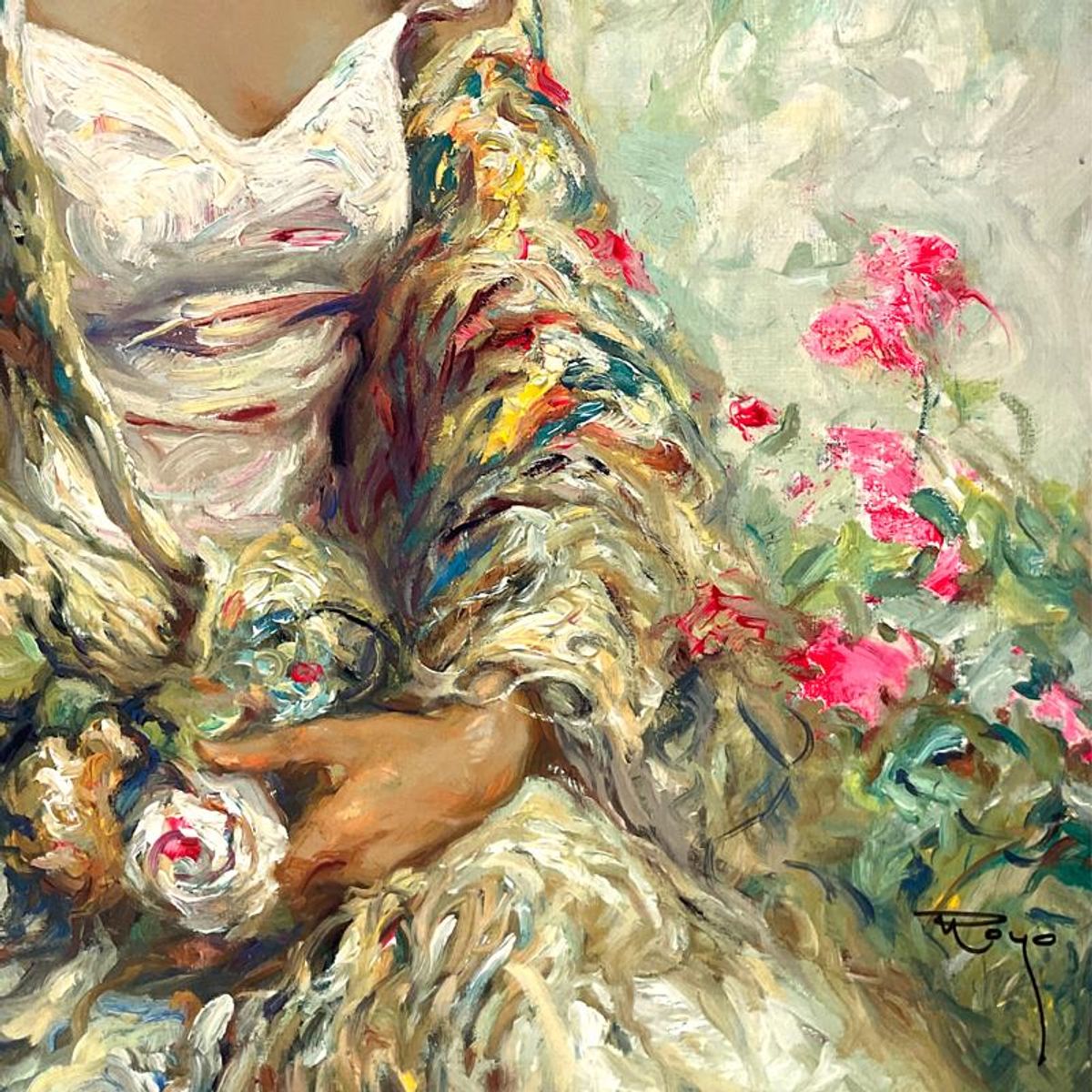 Royo, "Bella Serena" Limited Edition Serigraph on Clay-Board (29" x 24"), Numbered and Hand Signed with Letter of Authenticity.