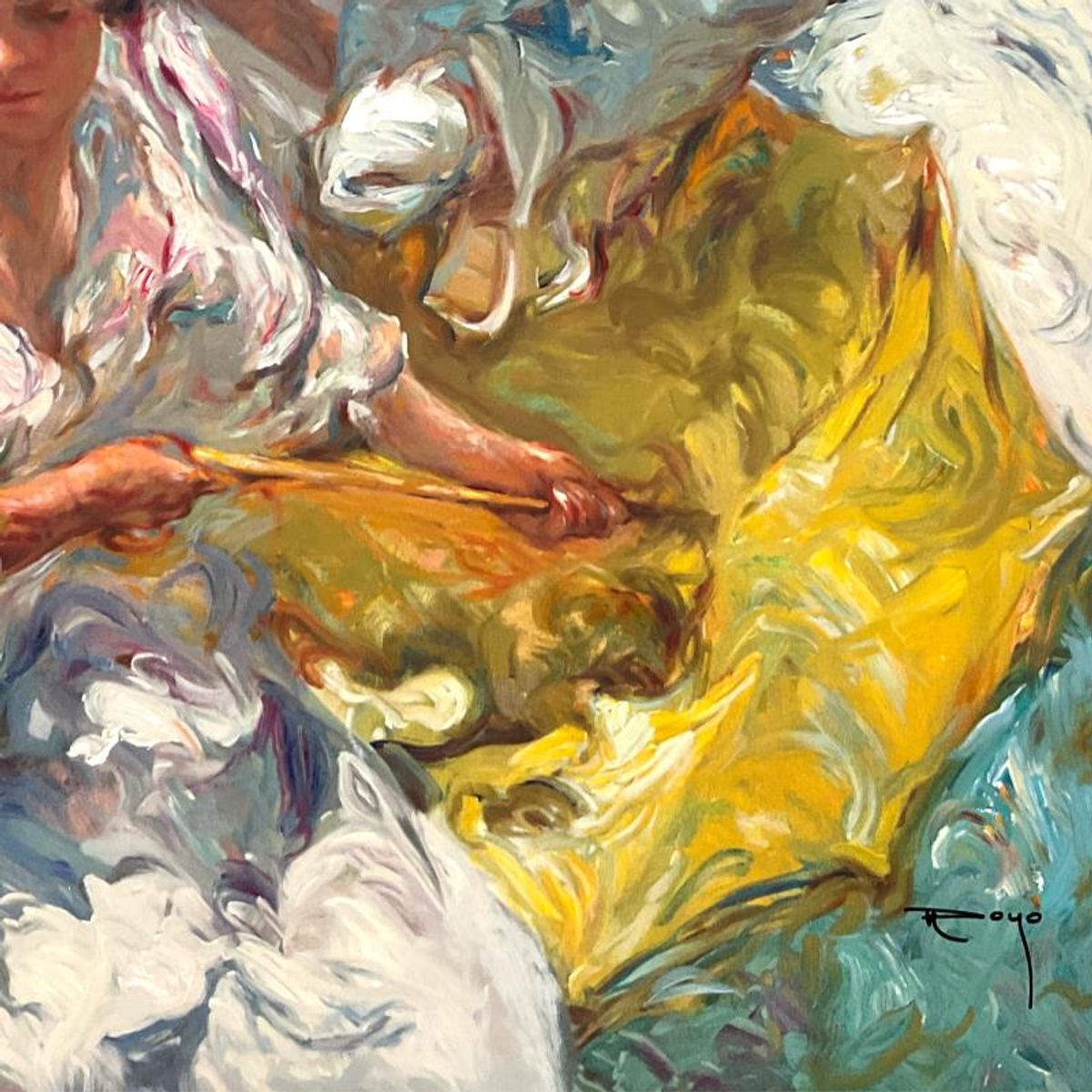 Royo, "Mediterraneo" Limited Edition Printer's Proof on Clay-Board (44" x 34"), Numbered 2/2 and Hand Signed with Letter of Authenticity.