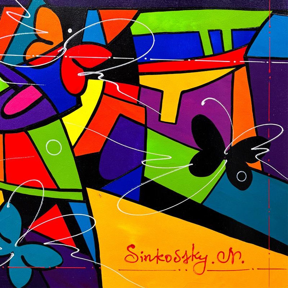 Natalia Sinkovsky, Original Acrylic Painting on Canvas, Hand Signed with Letter of Authenticity.
