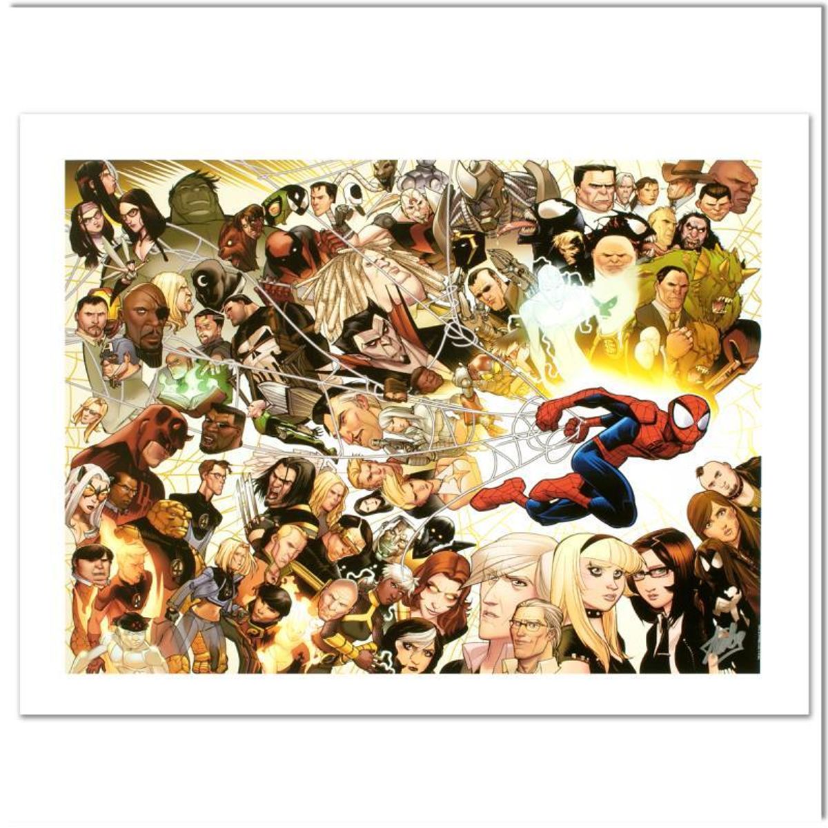 Stan Lee Signed, Marvel Comics Limited Edition Canvas 3/99 "Ultimate Spider-Man #150" with Certificate of Authenticity.