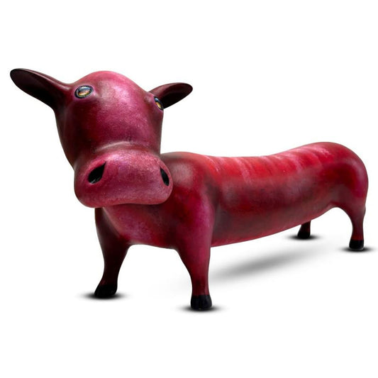 Wang, "Moo Over" Limited Edition Resin Sculpture, Numbered 28/99 and Hand Signed with Letter of Authenticity.
