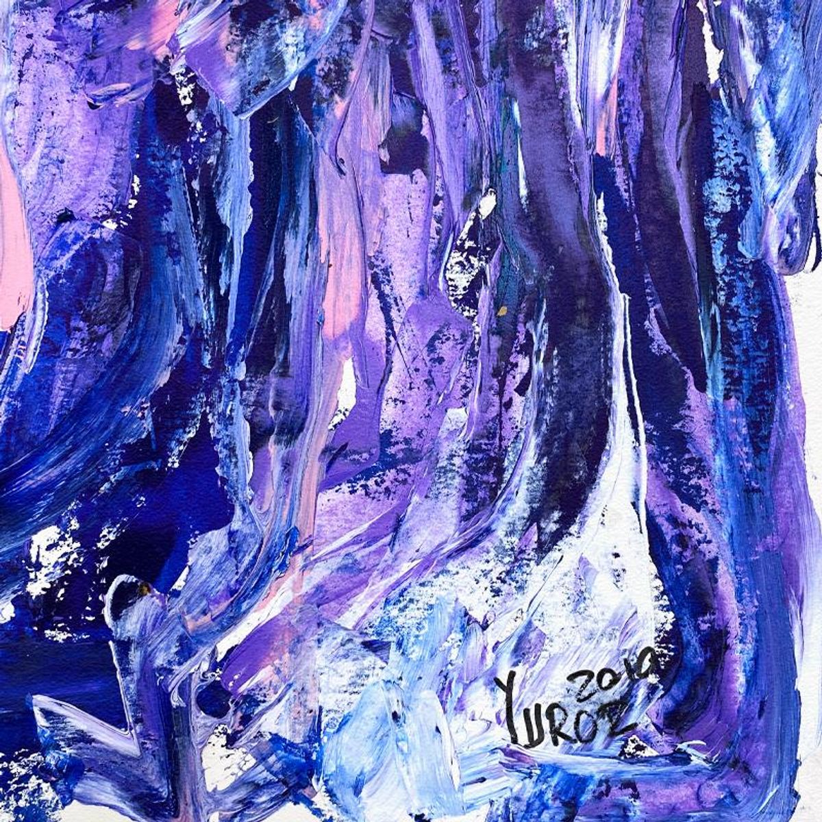 Yuroz, Framed Original Painting (31" x 39"), Hand Signed with Letter of Authenticity.