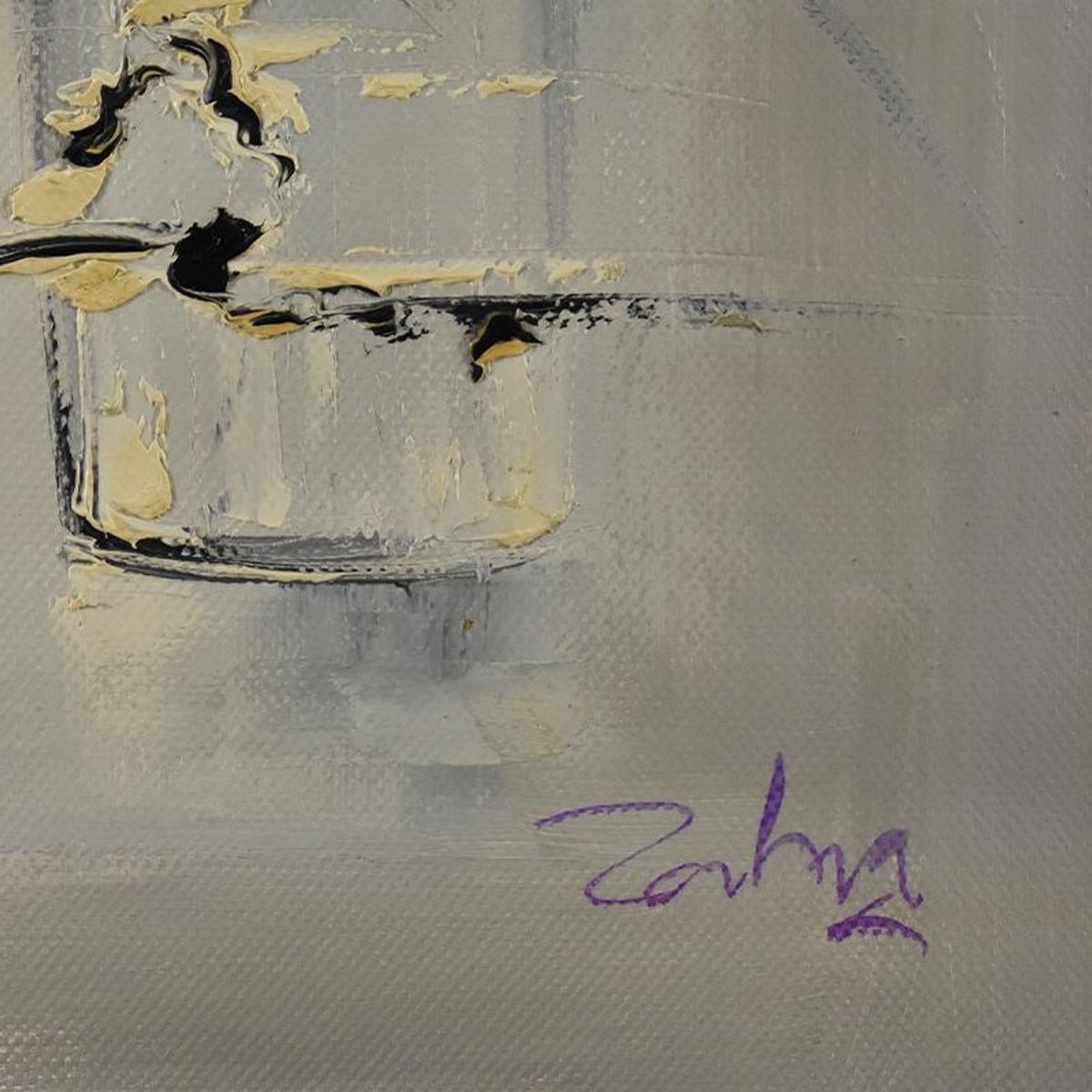 Zahra, Original Acrylic Painting on Canvas (20" x 40"), Hand Signed with Letter of Authenticity.