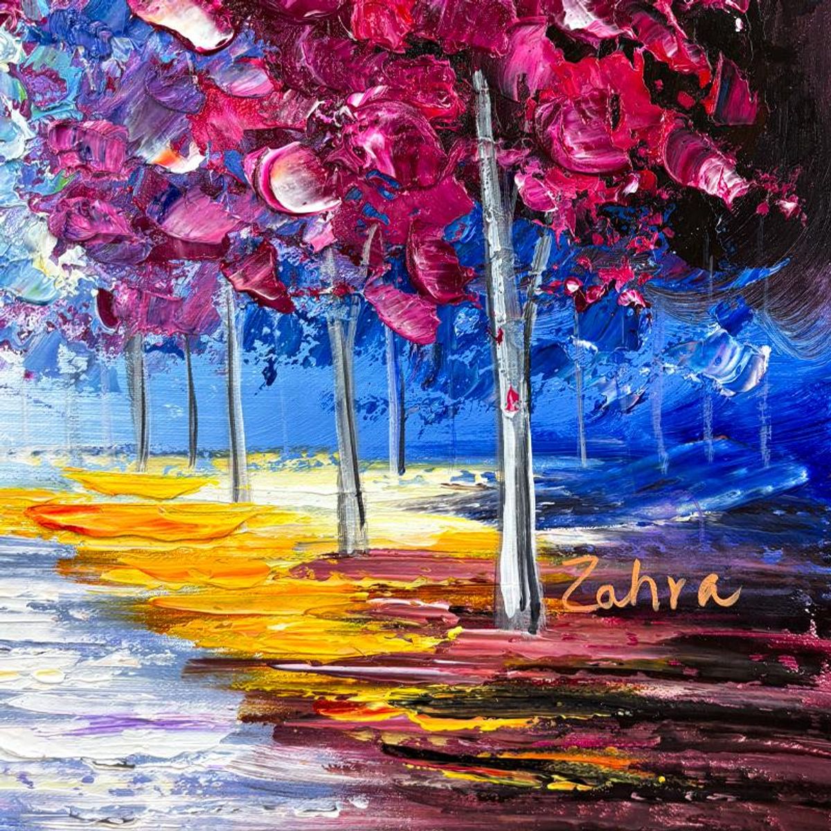 Zahra, Original Acrylic Painting on Canvas, Hand Signed with Letter of Authenticity.