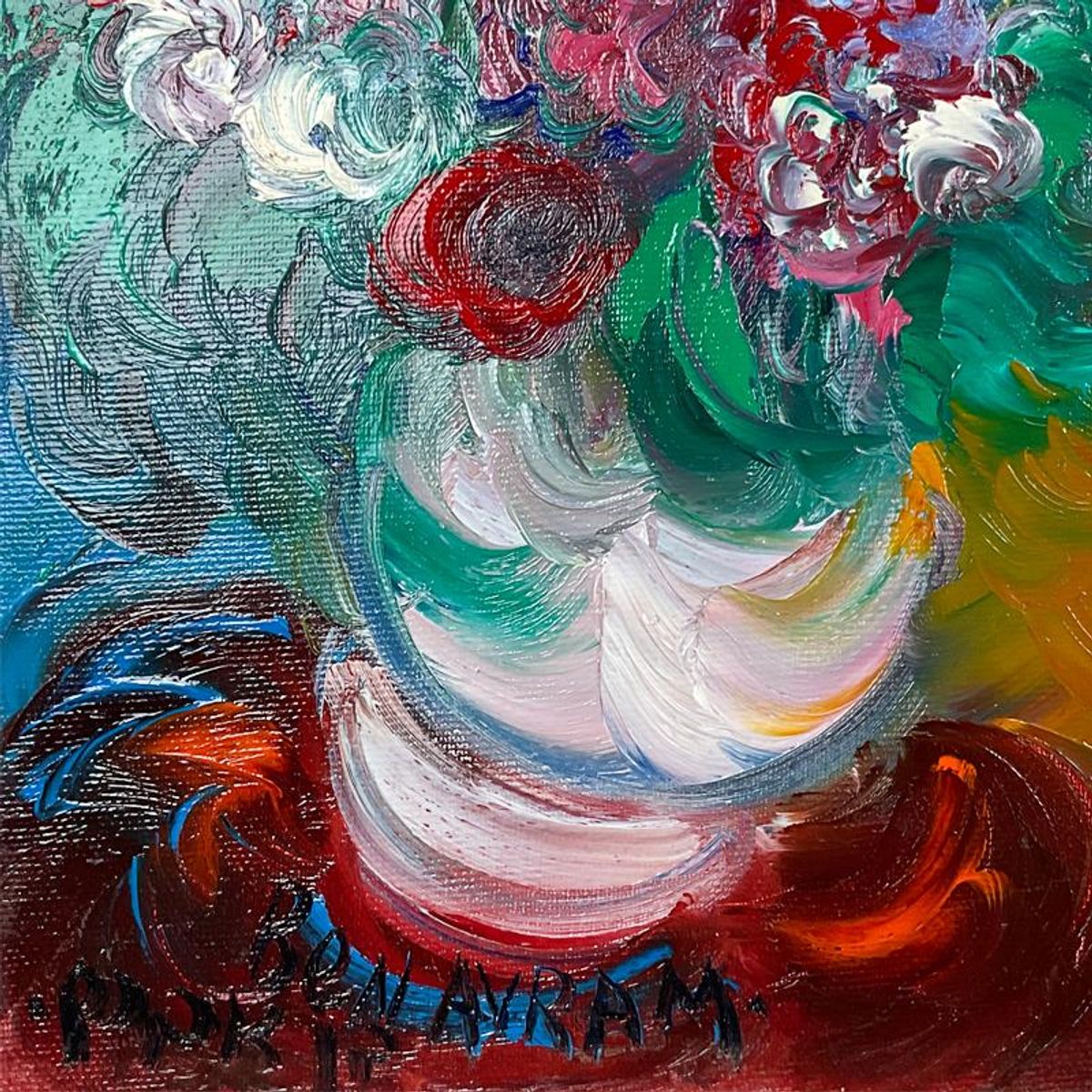 Ben Avram, Original Oil Painting on Gallery Wrapped Canvas, Hand Signed with Letter of Authenticity.