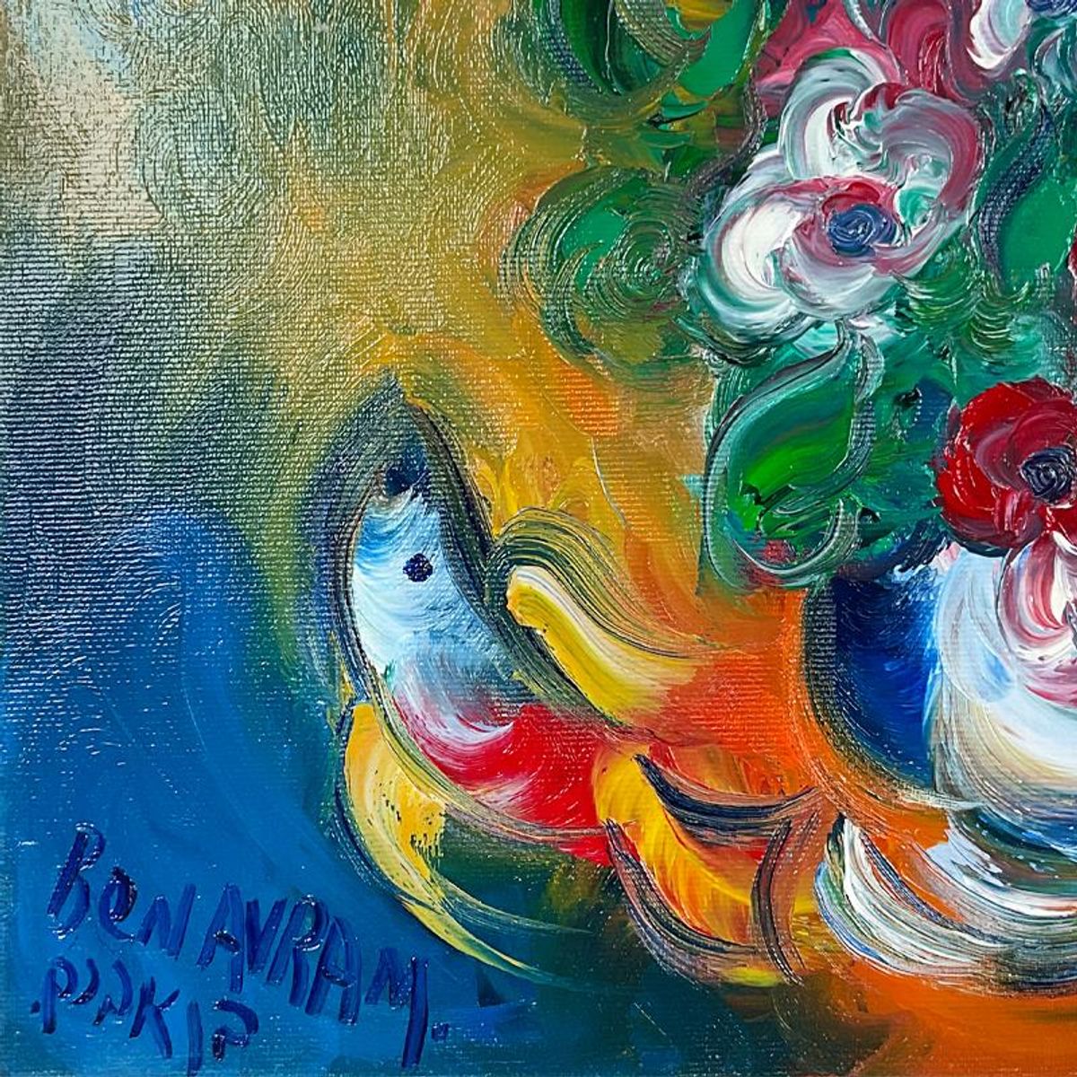 Ben Avram, Original Oil Painting on Gallery Wrapped Canvas, Hand Signed with Letter of Authenticity.