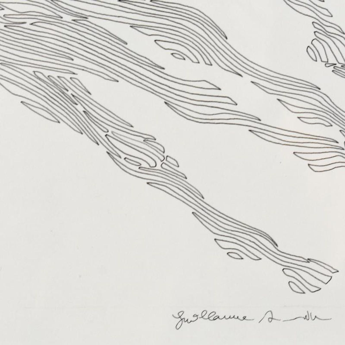 Guillaume Azoulay, "Preliminary Sketch BDCA" Framed Original Drawing, Hand Signed with Letter of Authenticity.