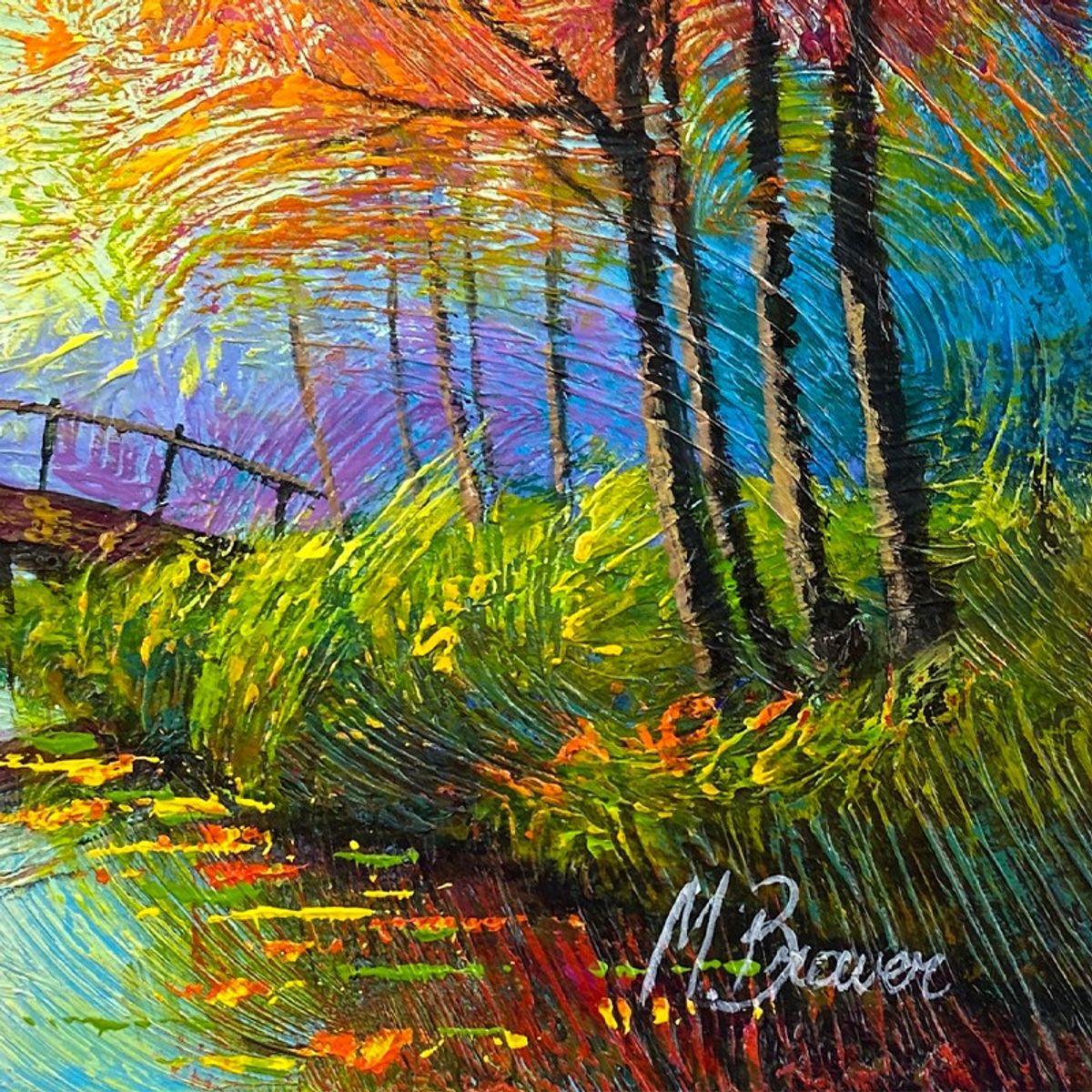 Mark Braver, Original Acrylic Painting on Canvas, Hand Signed with Letter of Authenticity.