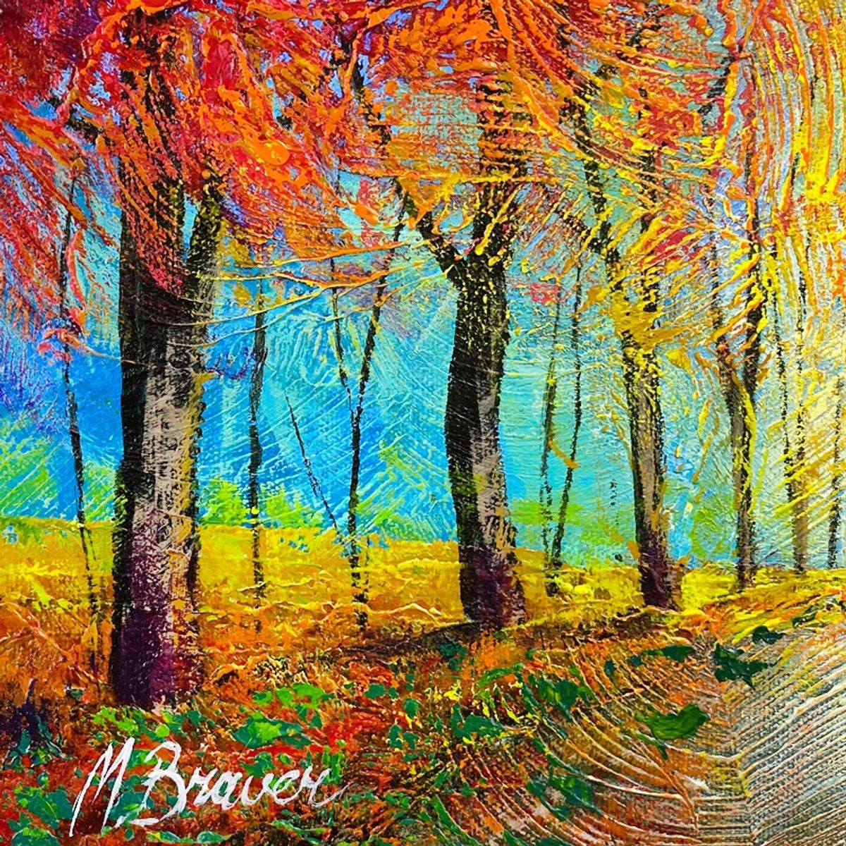 Mark Braver, Original Acrylic Painting on Canvas, Hand Signed with Letter of Authenticity.