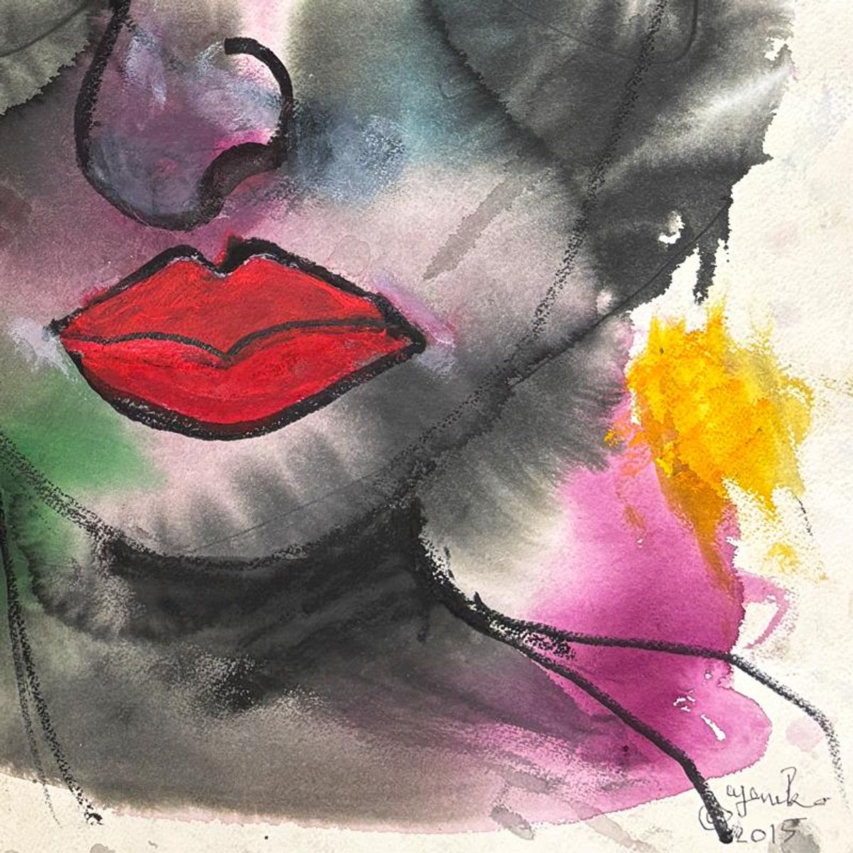Jenik Cook, Framed Hand Signed Original Painting with Letter of Authenticity.