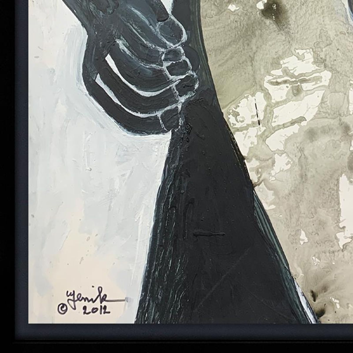 Jenik Cook, Framed Hand Signed Original Painting with Letter of Authenticity.
