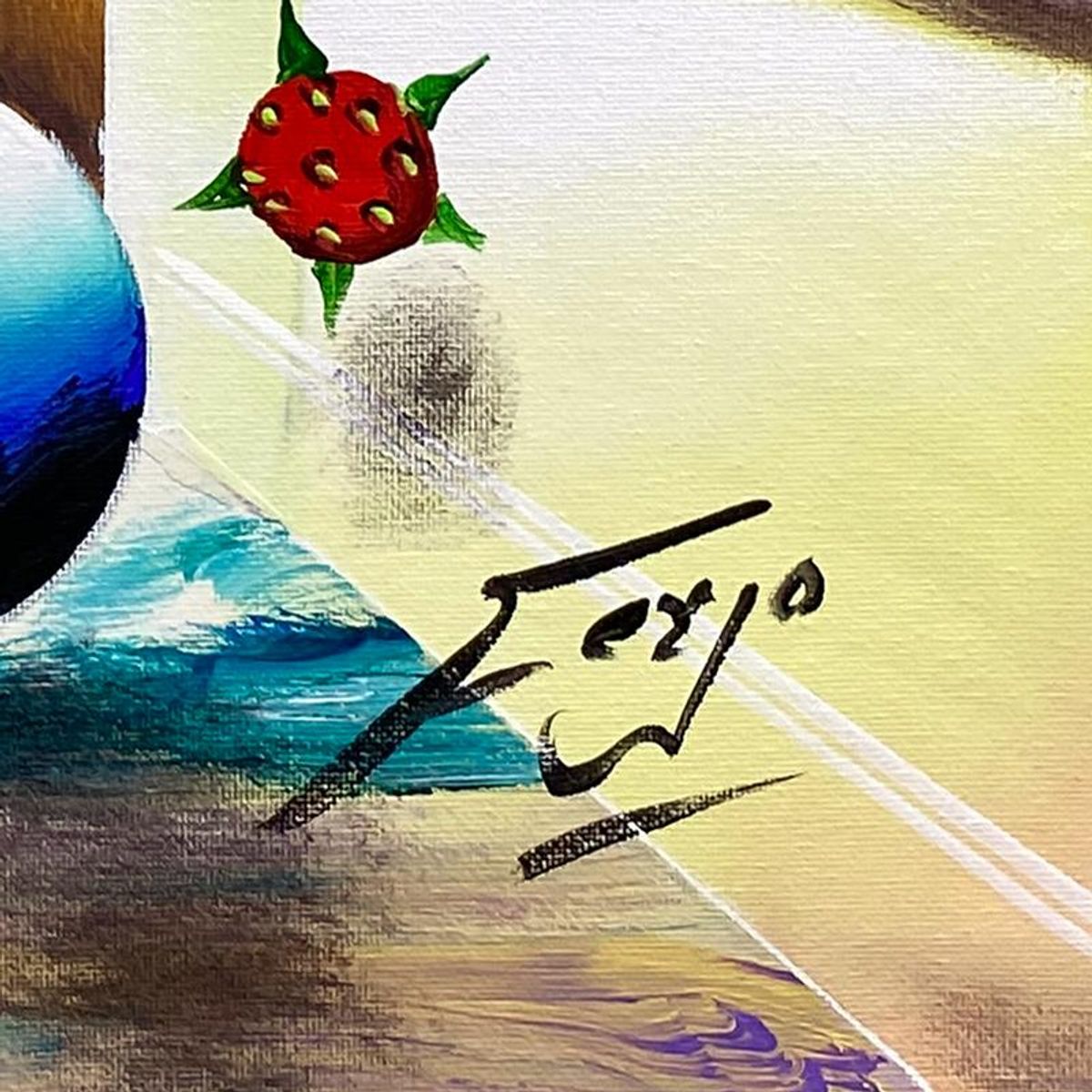 Ferjo, Original Acrylic Painting on Canvas, Hand Signed with Letter of Authenticity.