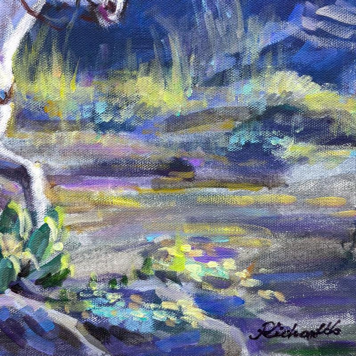 Richard Ho, "Riders in the High Country" Original Acrylic Painting on Canvas, Hand Signed with Letter of Authenticity.