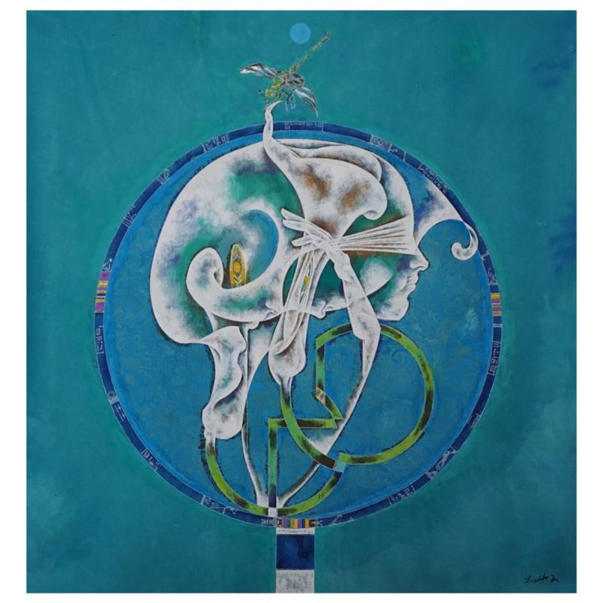 Lu Hong, "Floral Spirit 06" Original Mixed Media Painting, Hand Signed and with Letter of Authenticity.