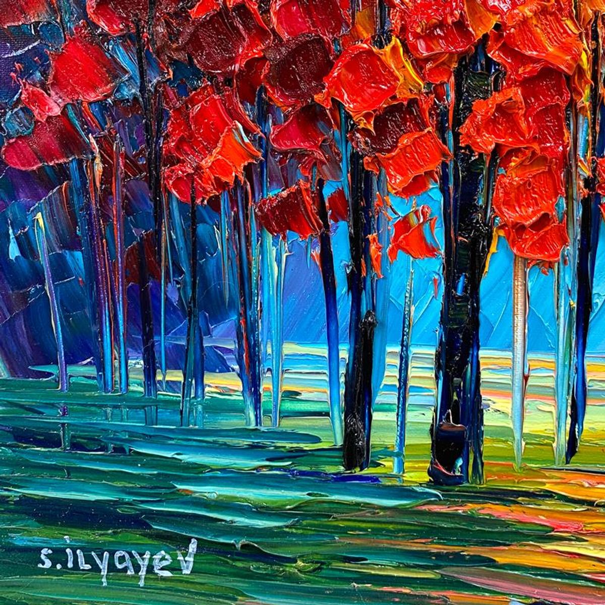 Slava Ilyayev, Framed Original Oil Painting on Canvas, Hand Signed with Letter of Authenticity.