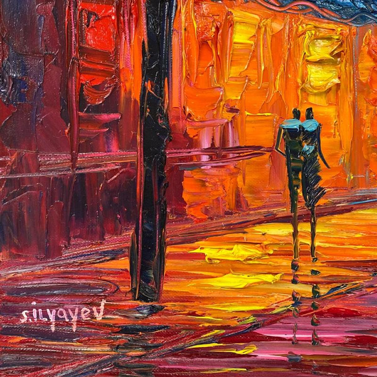 Slava Ilyayev, Framed Original Oil Painting on Canvas, Hand Signed with Letter of Authenticity.
