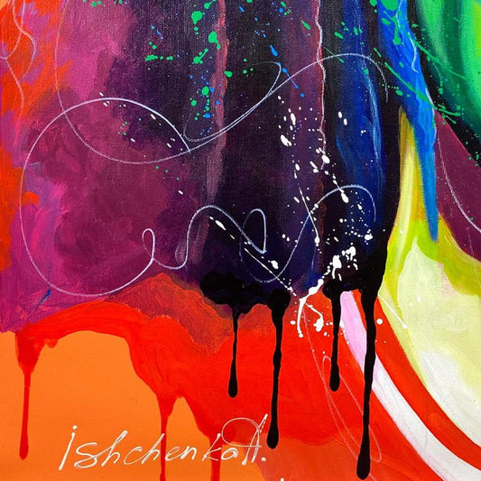Alexander Ishchenko, "Bob Marley" Original Acrylic Painting on Canvas, Hand Signed with Letter Authenticity.