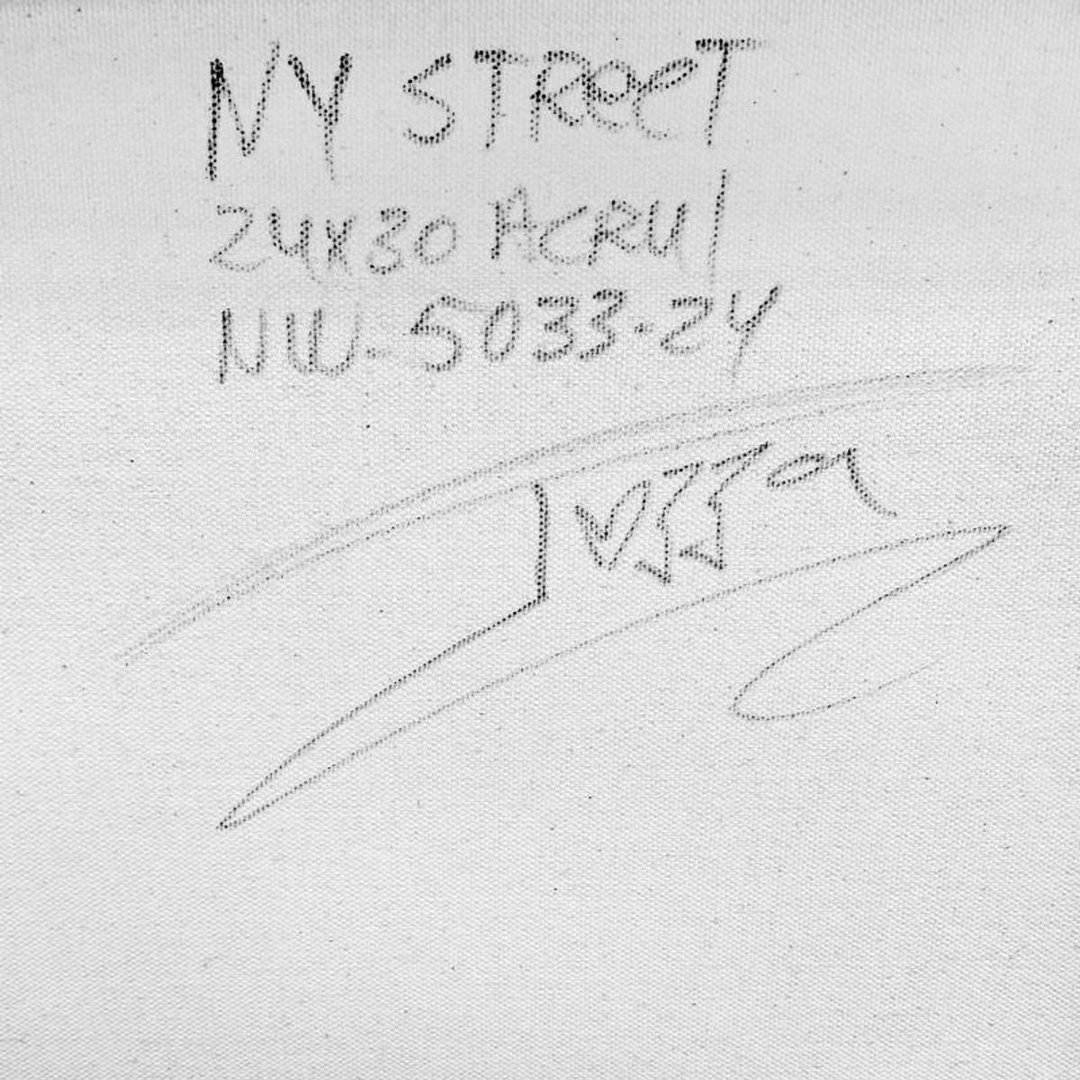 Jozza, "New York Street" Unique Mixed Media on Canvas, Hand Signed Inverso with Letter of Authenticity.