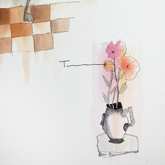 Itzchak Tarkay (1935-2012), Original Mixed Media Watercolor Painting on Paper, Hand Signed with Letter of Authenticity