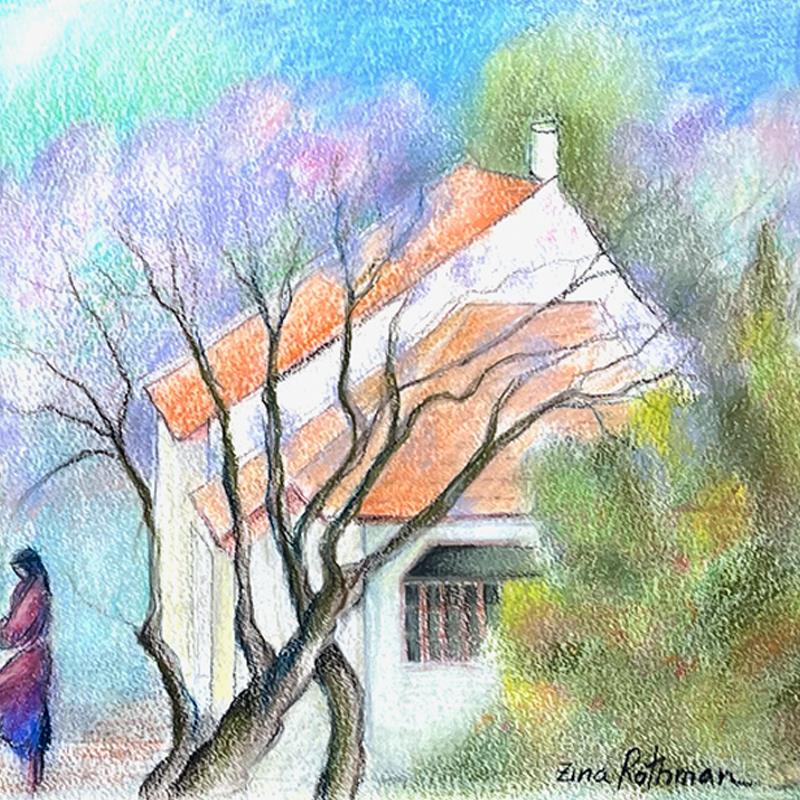 Zina Roitman, Hand Signed Original Painting with Letter of Authenticity.