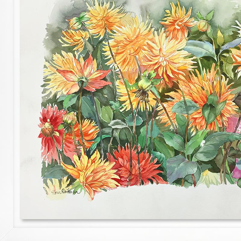 Zina Roitman, Framed Hand Signed Original Painting with Letter of Authenticity.