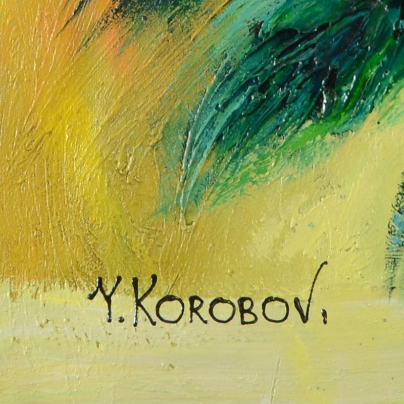 Yana Korobov, Original Acrylic Painting on Canvas, Hand Signed with Letter Authenticity.