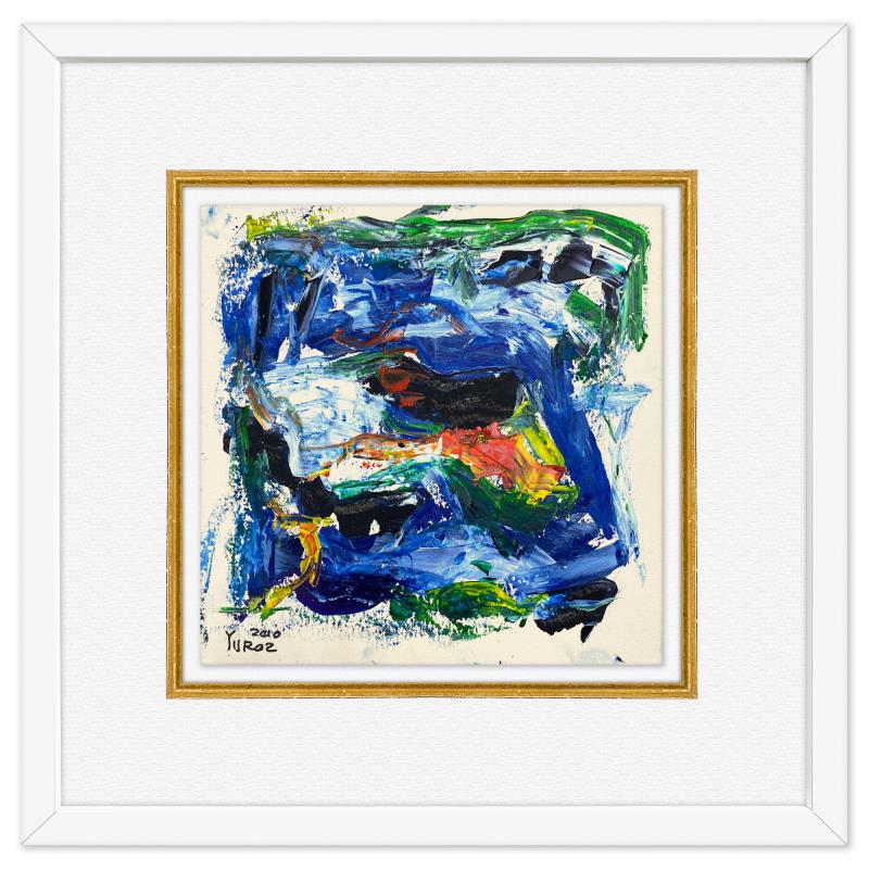 Yuroz, Framed Original Painting, Hand Signed with Letter of Authenticity.