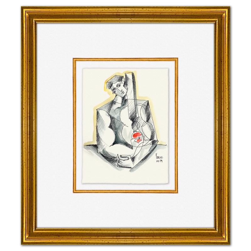 Yuroz, Framed Original Painting, Hand Signed with Letter of Authenticity.
