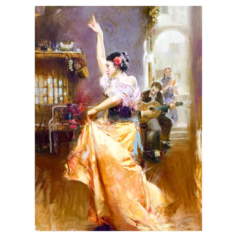 #1 in Edition: Pino (1939-2010) "The Lady of Seville" Limited Edition on Canvas, Numbered 1/295 and Hand Signed with Certificate of Authenticity.