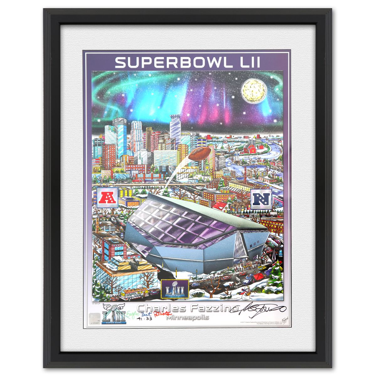 Charles Fazzino- Poster "Super Bowl Lll"