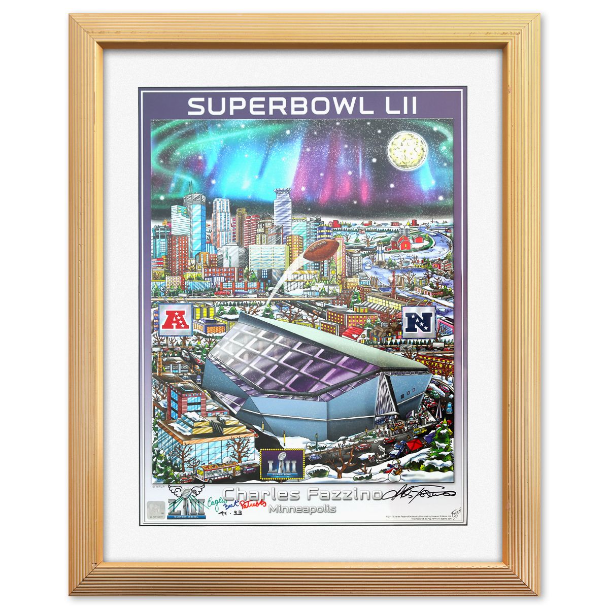 Charles Fazzino- Poster "Super Bowl Lll"