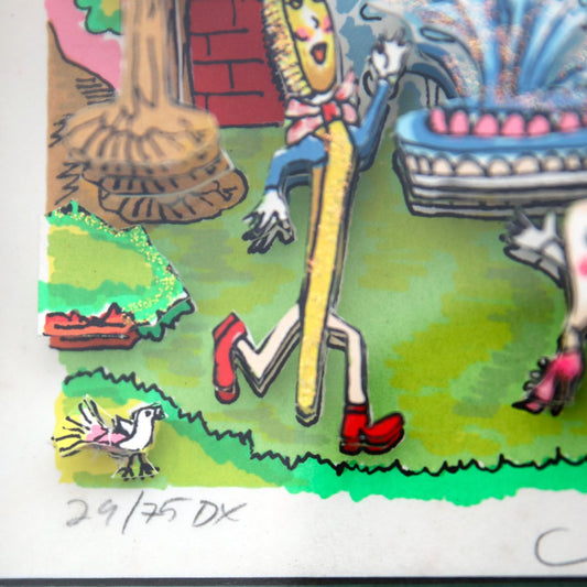 Charles Fazzino- 3D Construction Silkscreen Serigraph "Dentasia"