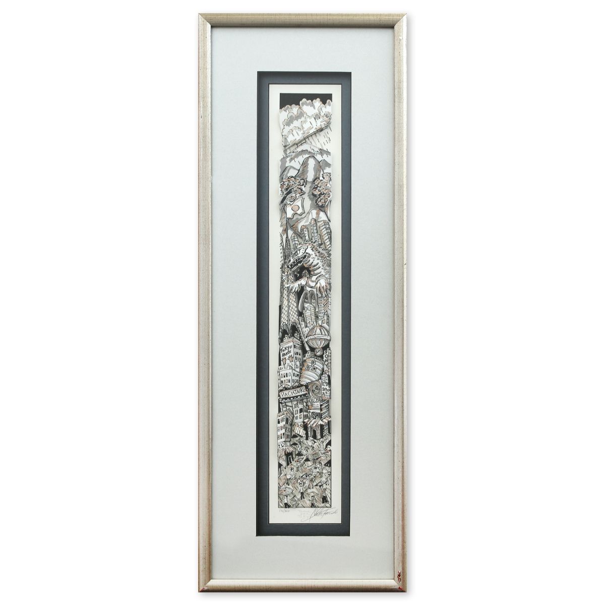 Charles Fazzino- 3D Construction Silkscreen Serigraph "Terror Over Tokyo"