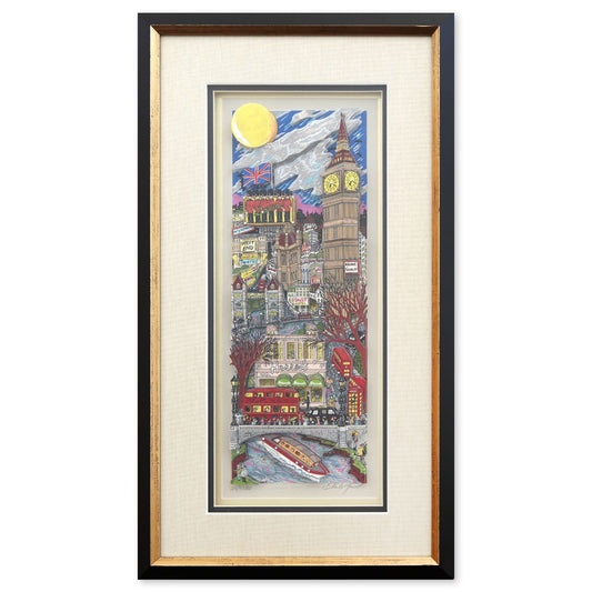 Charles Fazzino- 3D Construction Silkscreen Serigraph "London Night Quene"