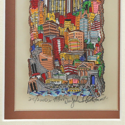 Charles Fazzino- 3D Construction Silkscreen Serigraph "Above Neyal"