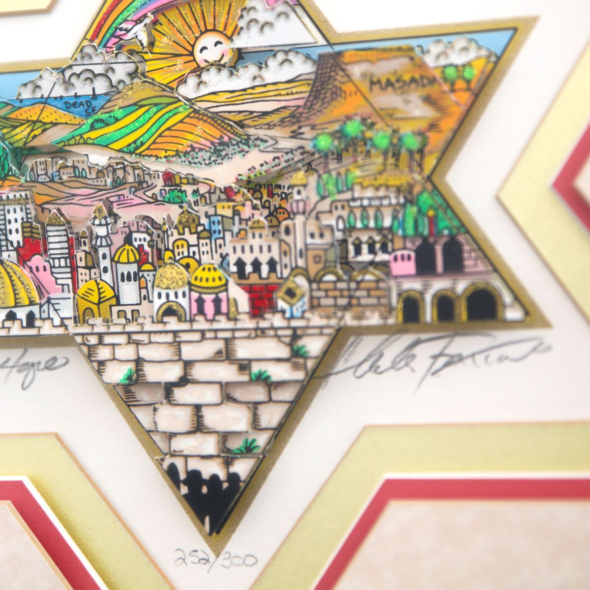 Charles Fazzino- 3D Construction Silkscreen Serigraph "A Star Of Hope"