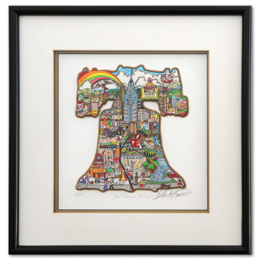 Charles Fazzino- 3D Construction Silkscreen Serigraph "Yo, Only in Philly"