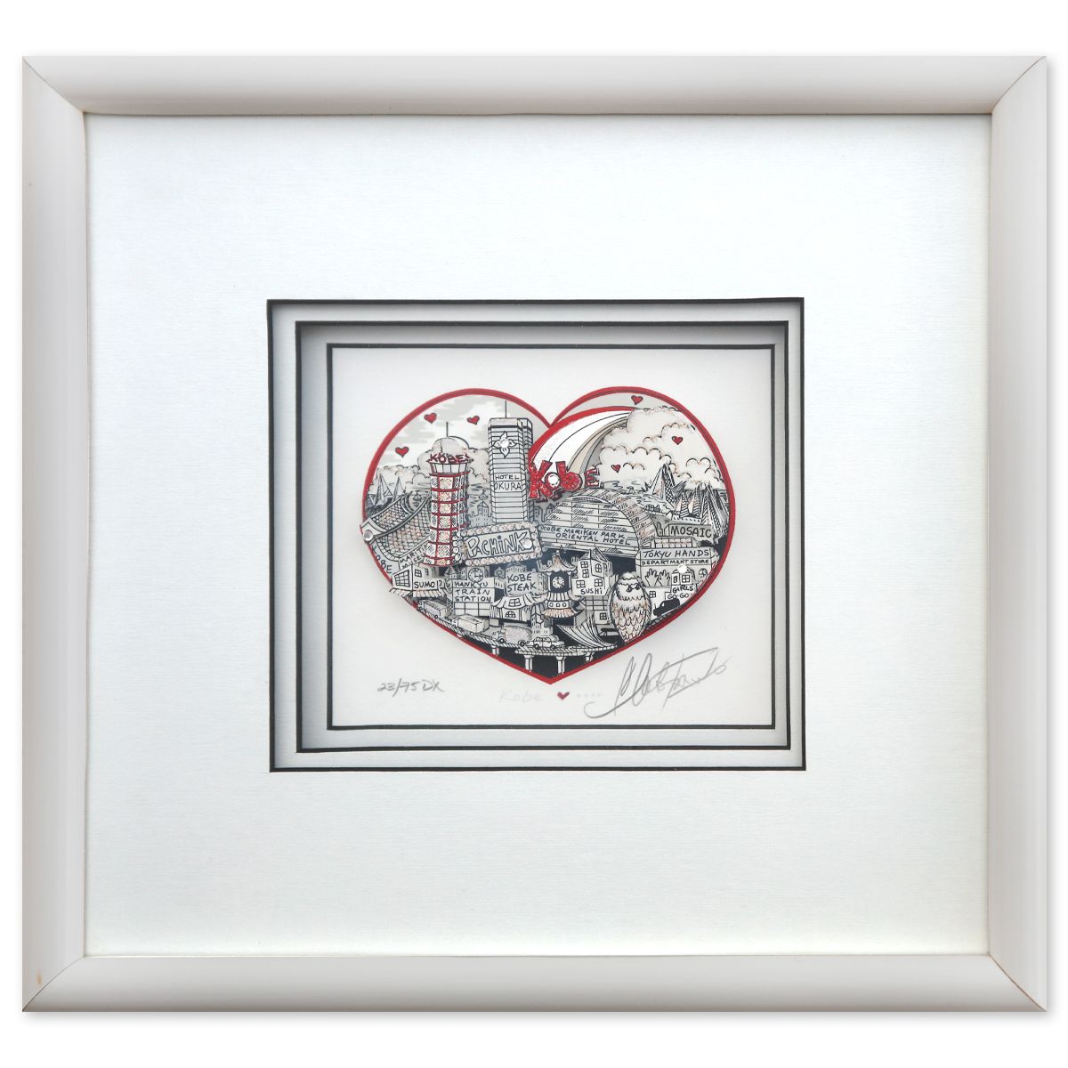 Charles Fazzino- 3D Construction Silkscreen Serigraph "Kobe…"