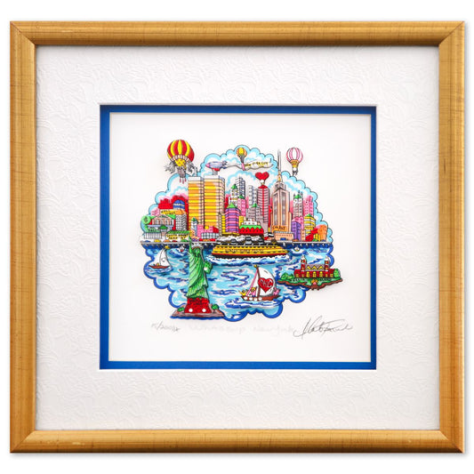 Charles Fazzino- 3D Construction Silkscreen Serigraph "Whassup New York"