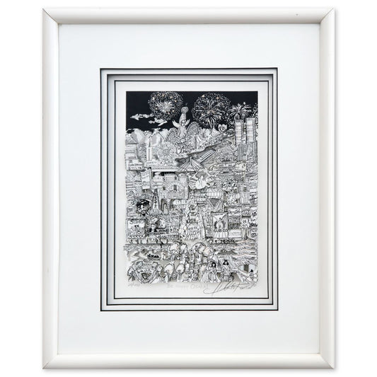 Charles Fazzino- 3D Construction Silkscreen Serigraph "Be Happy Osaka!"