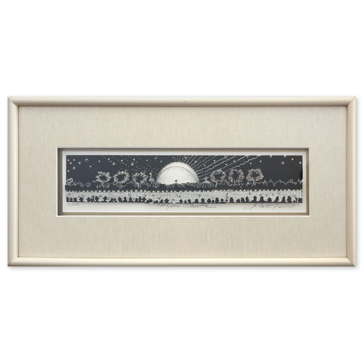 Charles Fazzino- 3D Construction Silkscreen Serigraph "Holyland Silhovette"