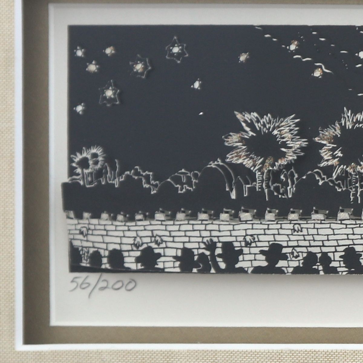 Charles Fazzino- 3D Construction Silkscreen Serigraph "Holyland Silhovette"