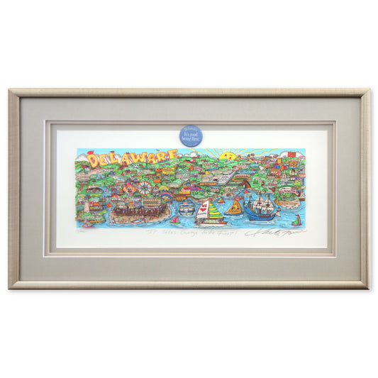 Charles Fazzino- 3D Construction Silkscreen Serigraph "It Takes Courage to be First!"