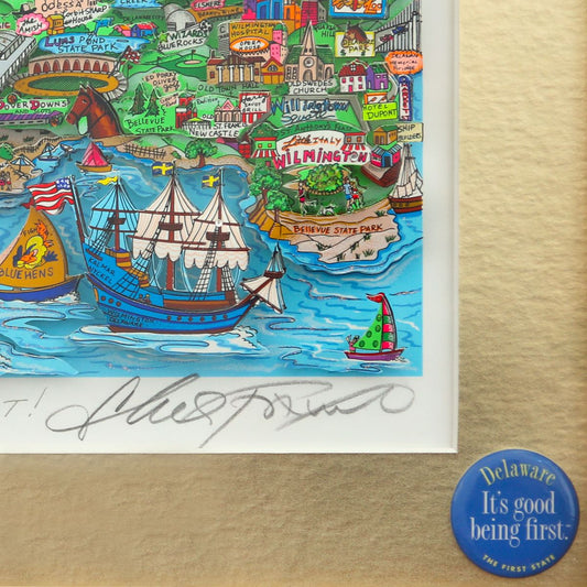 Charles Fazzino- 3D Construction Silkscreen Serigraph "It Takes Courage to be First!"