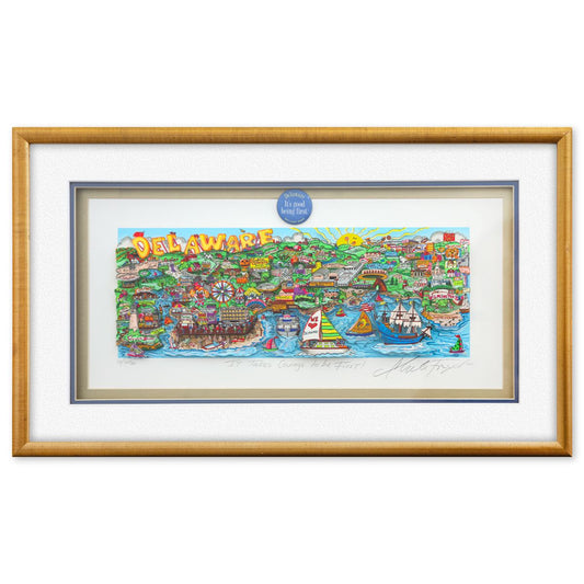 Charles Fazzino- 3D Construction Silkscreen Serigraph "It Takes Courage to be First!"