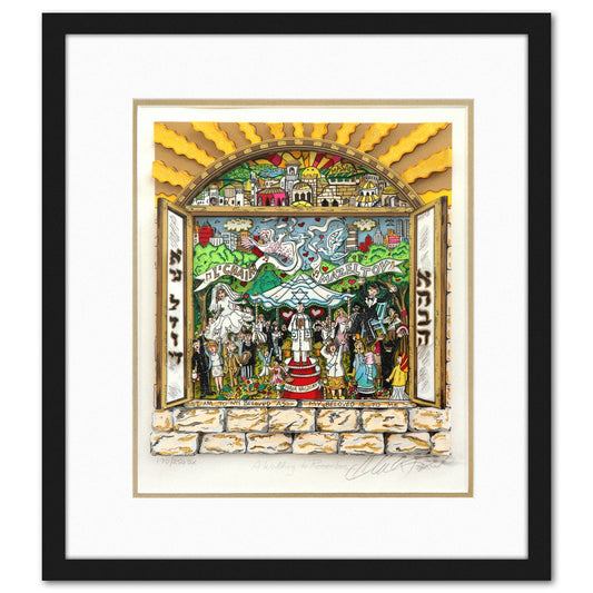 Charles Fazzino- 3D Construction Silkscreen Serigraph "A Wedding to Remember"