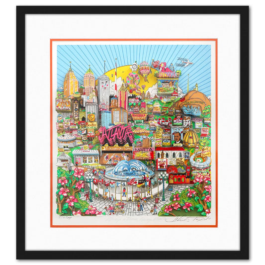 Charles Fazzino- 3D Construction Silkscreen Serigraph "Always A Dream, Always Atlanta"